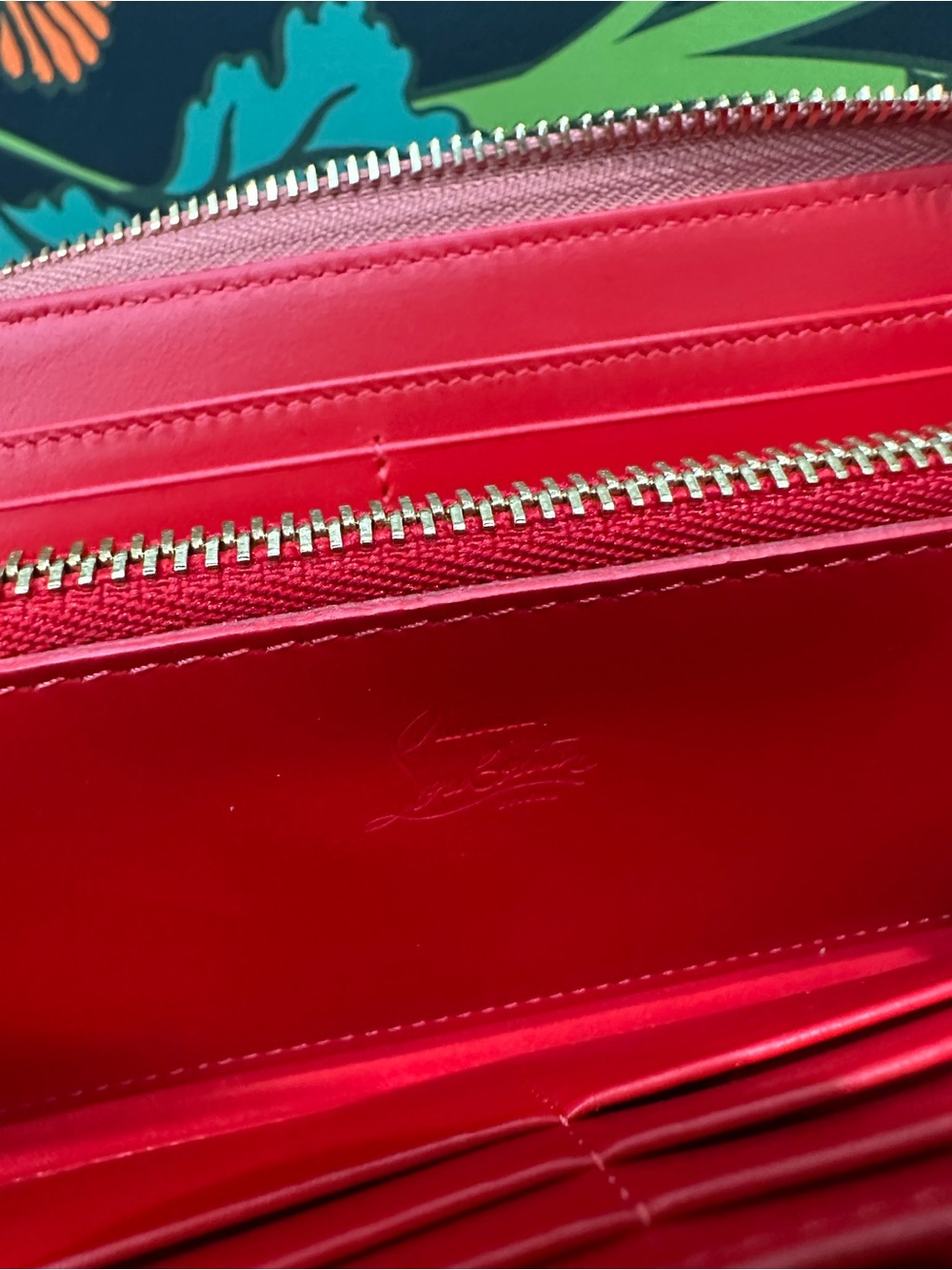 Christian Louboutin Panettone Wallet Voile Pink Ombré Multimetal Spikes like new - Picture 10 of 16